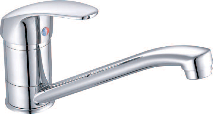 Mosogató csaptelep álló közepes kifolyóval