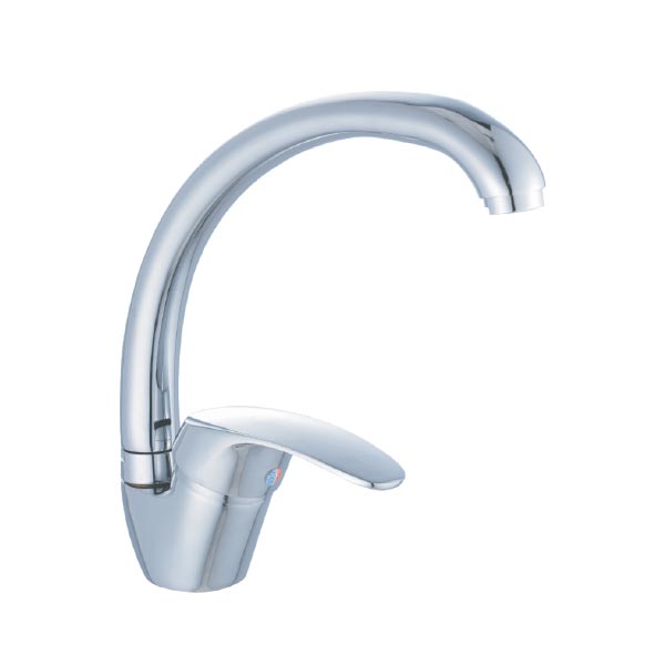 Mosogató csaptelep álló hattyúnyakú