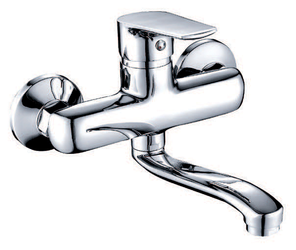 Mosogató csaptelep fali hosszú kifolyóval